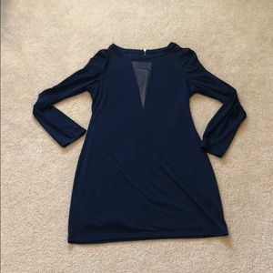 Navy Blue Express Cut Out Dress